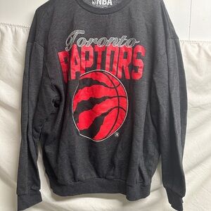 NBA Toronto Raptors Black and Red Crewneck Sweater